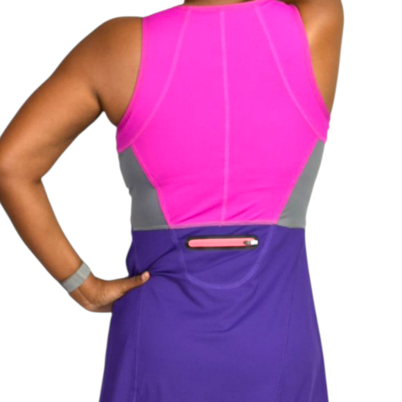 Title Nine Athletic Dress Purple Colorblock Active Sporty Casual Fit Flare Small - Picture 5 of 16